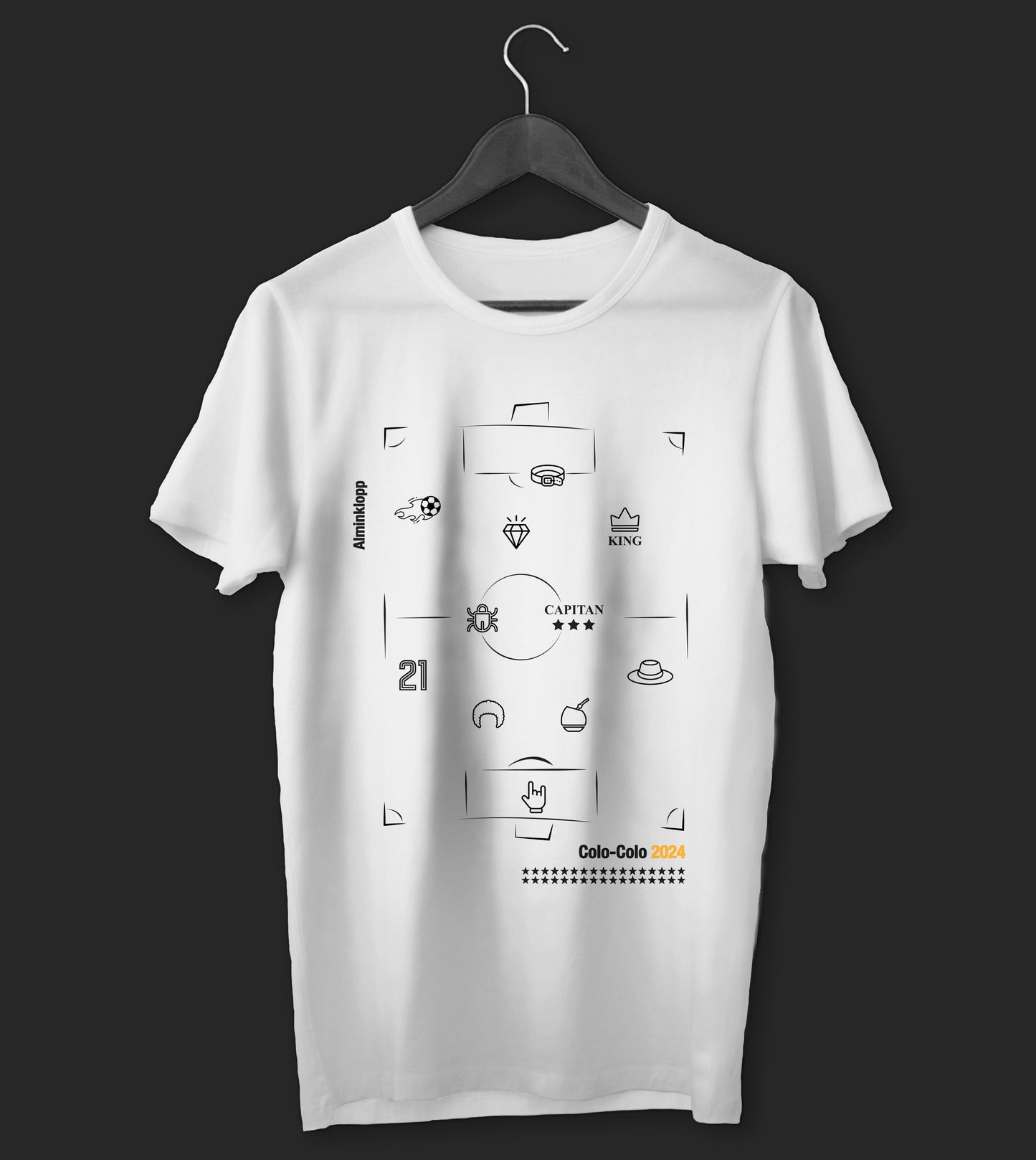 Polera Colo Colo/ 34 Campeón / iconos