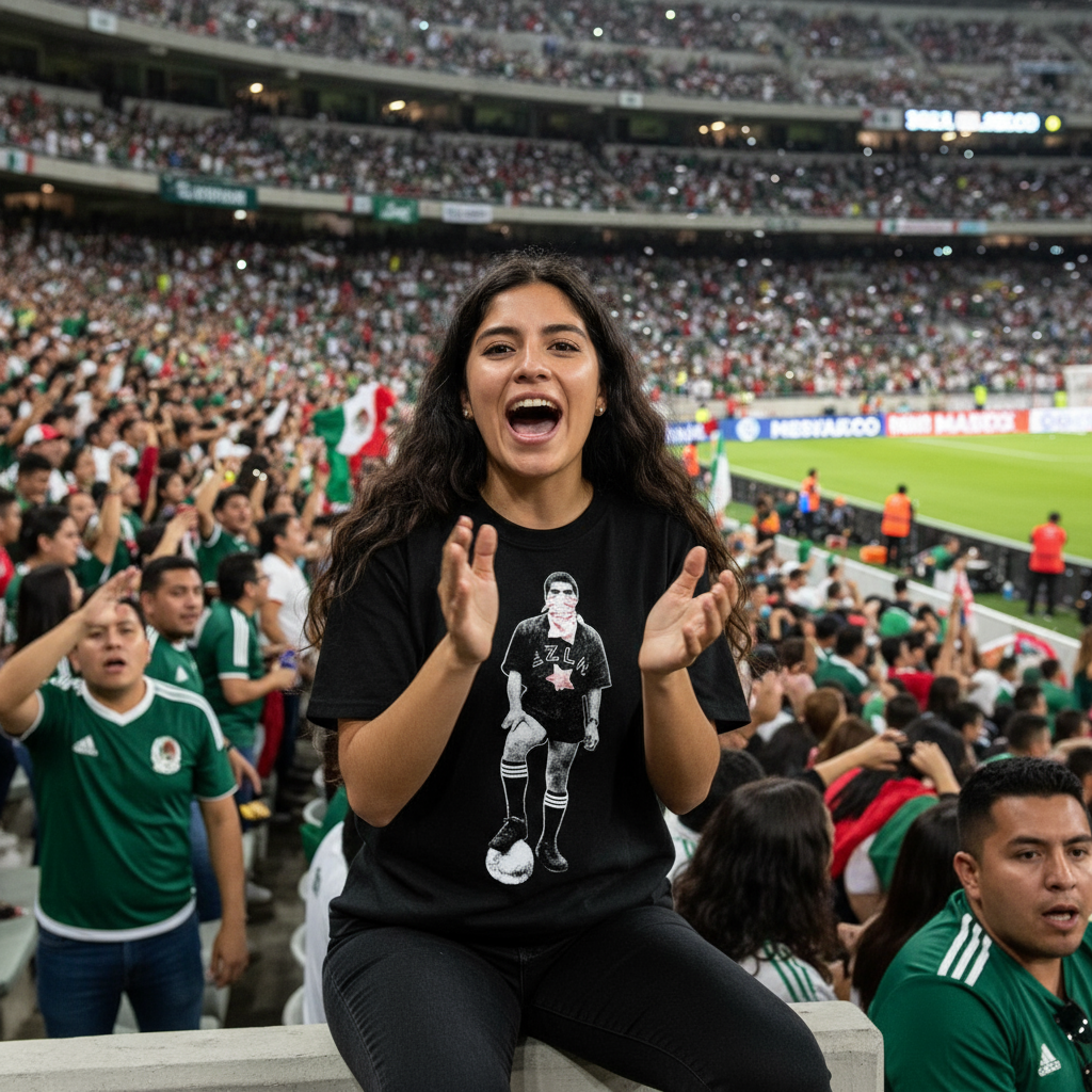 Polera EZLN / Fútbol combatiente - Blanco, L